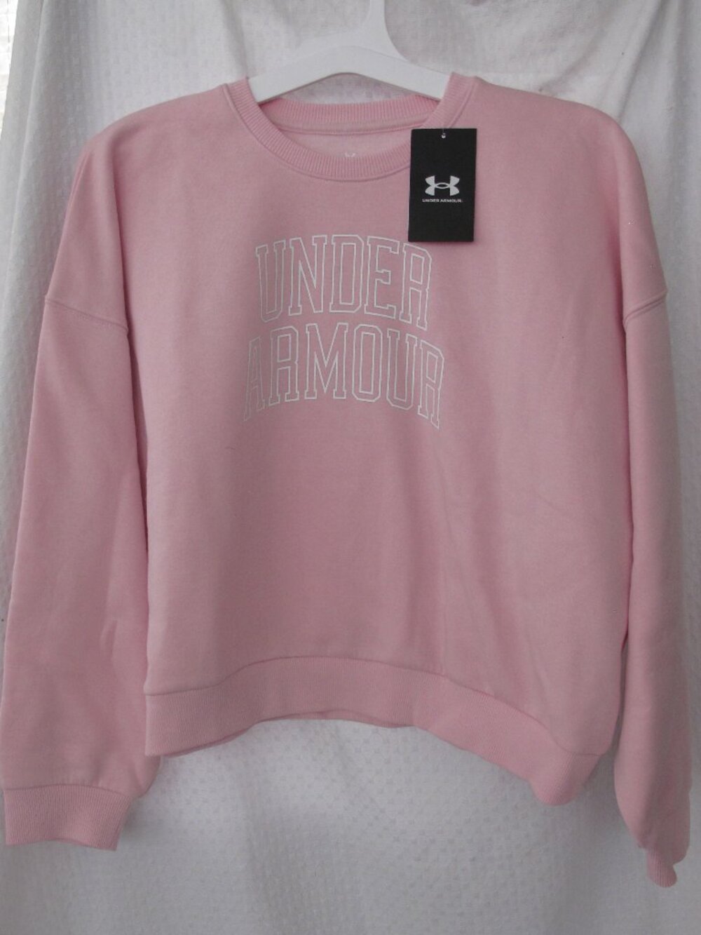 NWT - Under Armour Pink Rival Fleece Sweatshirt - XL